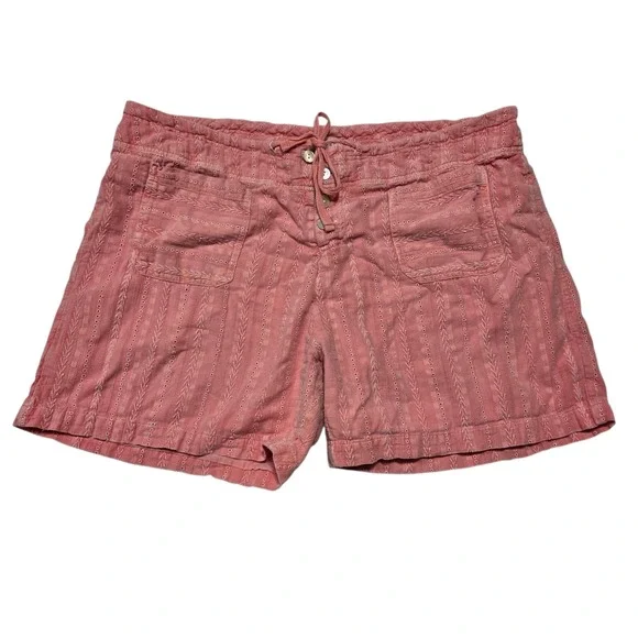 Sundance Shorts Women XL Pink Eyelet Embroidered Cotton Boho Beach Casual - Picture 10 of 10